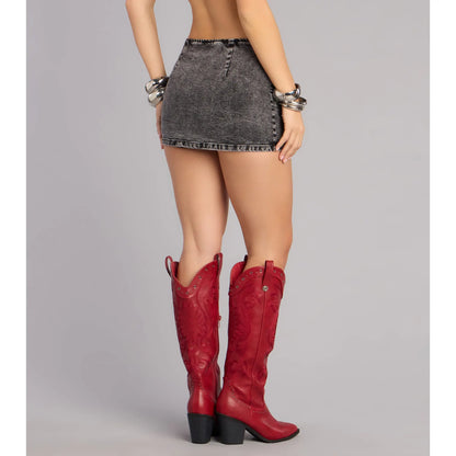 Buckle up Denim Mini Skort